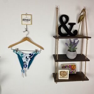 NWT Cupshe White & Blue Floral Bikini Bottoms